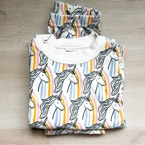 Hanna Andersson Unicorn Print Pajama Set Size 4